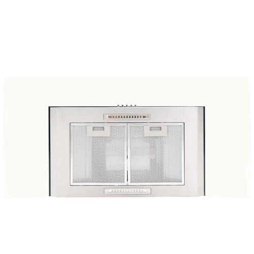 Vægmonteret emhætte 90 cm rustfrit stål 756 m³/t. LED