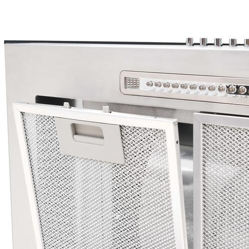Vægmonteret emhætte 90 cm rustfrit stål 756 m³/t. LED