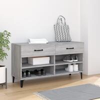 Skoreol 102x35x55 cm konstrueret træ grå sonoma-eg
