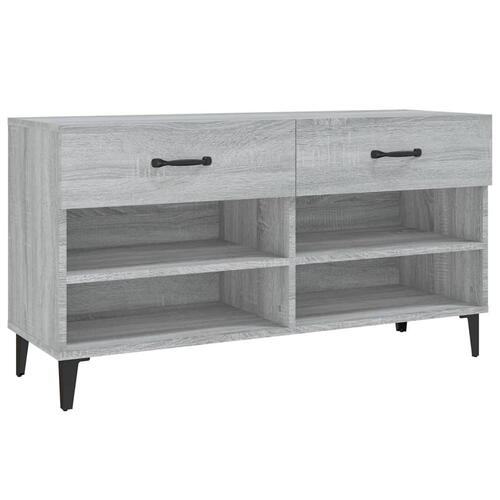 Skoreol 102x35x55 cm konstrueret træ grå sonoma-eg