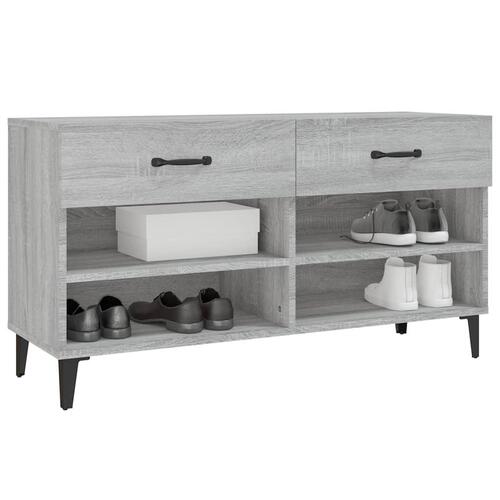 Skoreol 102x35x55 cm konstrueret træ grå sonoma-eg