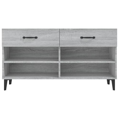 Skoreol 102x35x55 cm konstrueret træ grå sonoma-eg