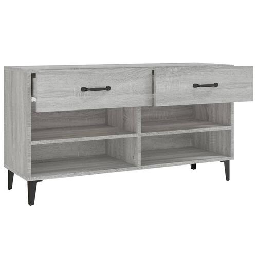 Skoreol 102x35x55 cm konstrueret træ grå sonoma-eg