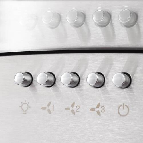 Vægmonteret emhætte 60 cm rustfrit stål 756 m³/t LED