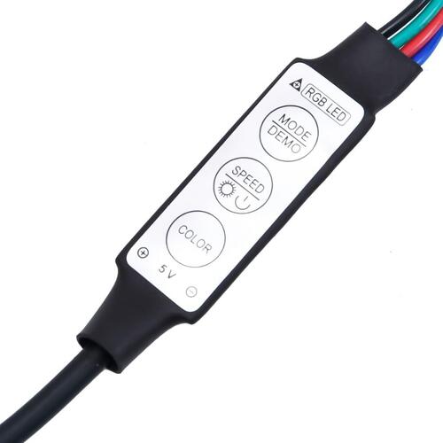 Sengeramme med LED-lys 120x190 cm Small Double massivt træ