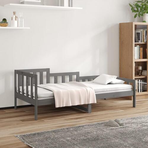 Daybed 90x200 cm massivt fyrretræ grå
