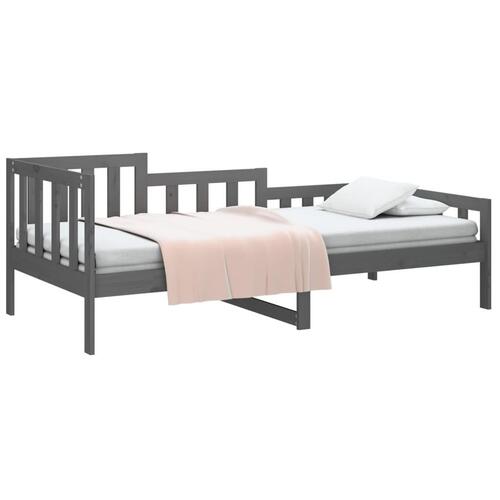 Daybed 90x200 cm massivt fyrretræ grå