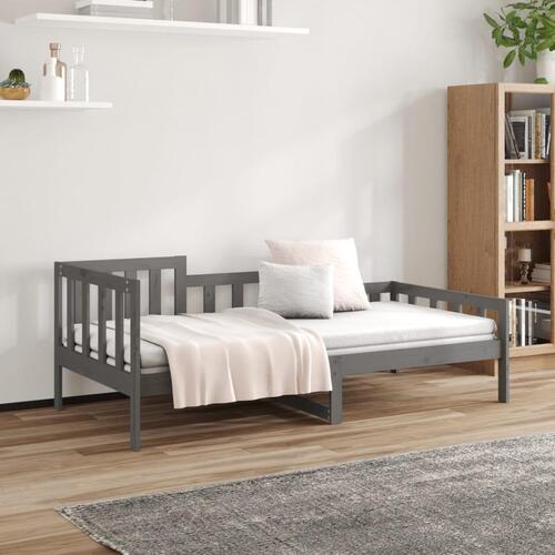 Daybed 90x200 cm massivt fyrretræ grå