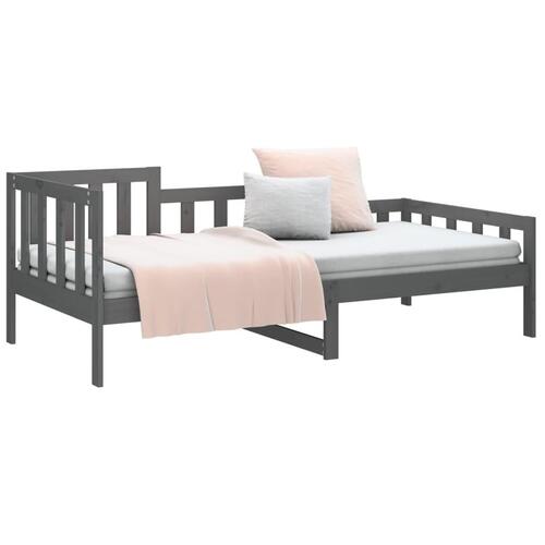 Daybed 90x200 cm massivt fyrretræ grå