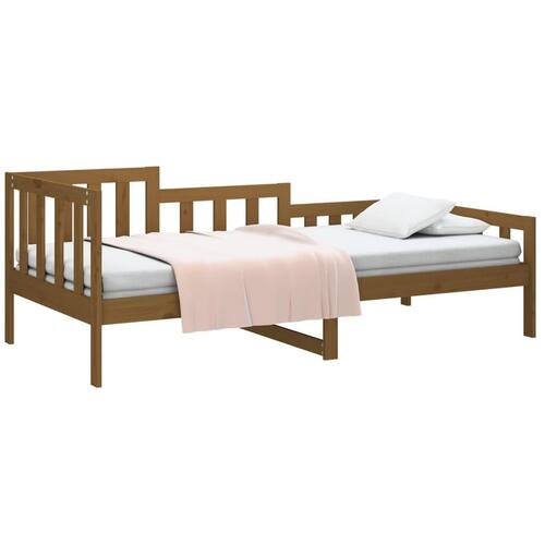 Daybed 90x200 cm massivt fyrretræ gyldenbrun