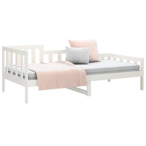 Daybed 90x190 cm massivt fyrretræ hvid