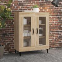 Skænk 69,5x34x90 cm konstrueret træ sonoma-eg