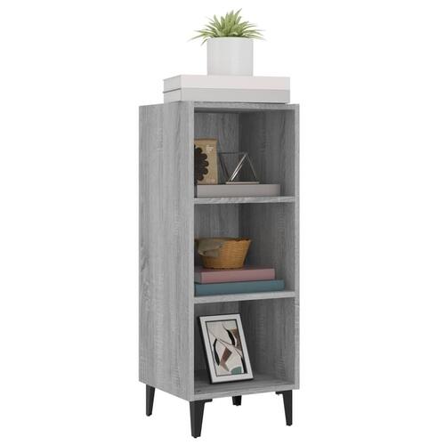Skænk 34,5x32,5x90 cm konstrueret træ grå sonoma-eg