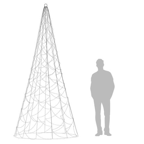 Juletræ til flagstang 500 LED'er 300 cm varmt hvidt lys