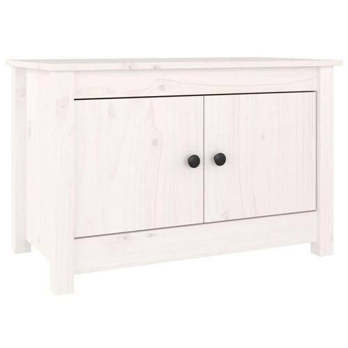 Skoskab 70x38x45,5 cm massivt fyrretræ hvid