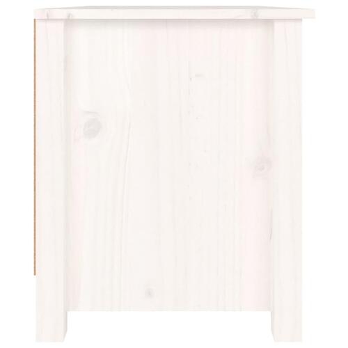 Skoskab 70x38x45,5 cm massivt fyrretræ hvid
