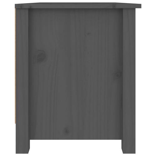 Skobænk 70x38x45,5 cm massivt fyrretræ grå