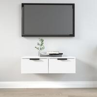 Vægskab 68x30x20 cm konstrueret træ hvid