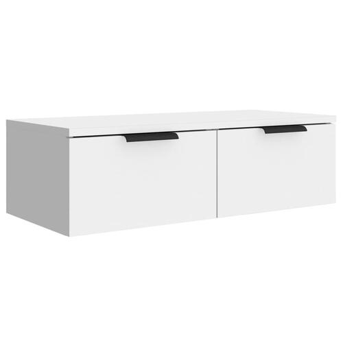 Vægskab 68x30x20 cm konstrueret træ hvid