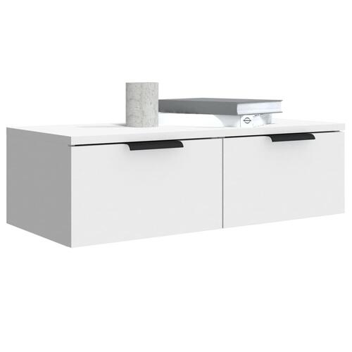 Vægskab 68x30x20 cm konstrueret træ hvid