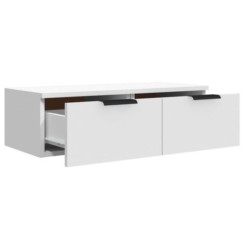 Vægskab 68x30x20 cm konstrueret træ hvid