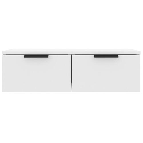 Vægskab 68x30x20 cm konstrueret træ hvid