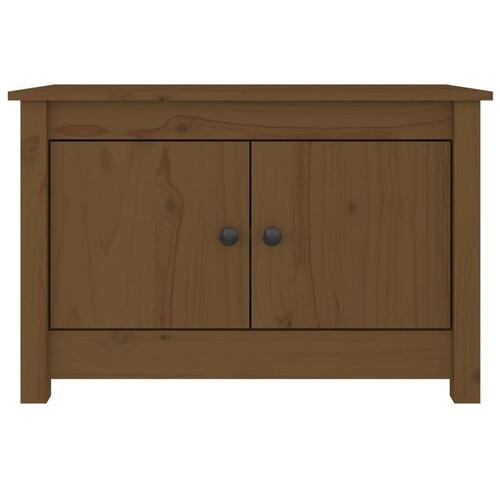 Skobænk 70x38x45,5 cm massivt fyrretræ gyldenbrun