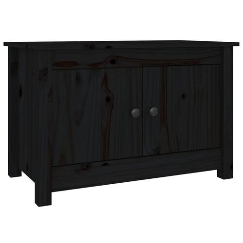 Skobænk 70x38x45,5 cm massivt fyrretræ sort