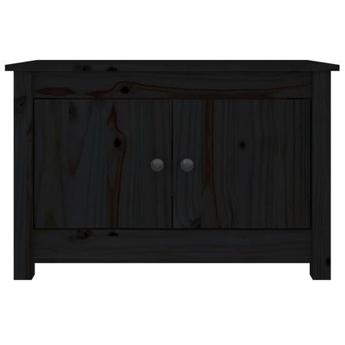 Skobænk 70x38x45,5 cm massivt fyrretræ sort
