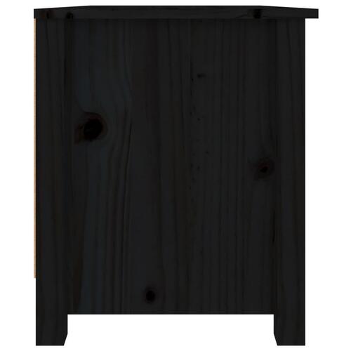 Skobænk 70x38x45,5 cm massivt fyrretræ sort