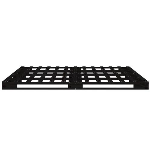 Palleseng 135x190 cm dobbelt massivt fyrretræ sort