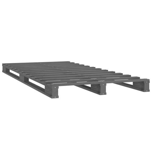 Palleseng 100x200 cm massivt fyrretræ grå