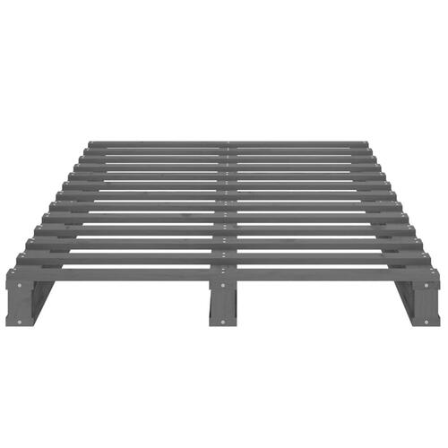 Palleseng 100x200 cm massivt fyrretræ grå