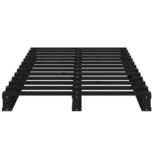 Palleseng 100x200 cm massivt fyrretræ sort
