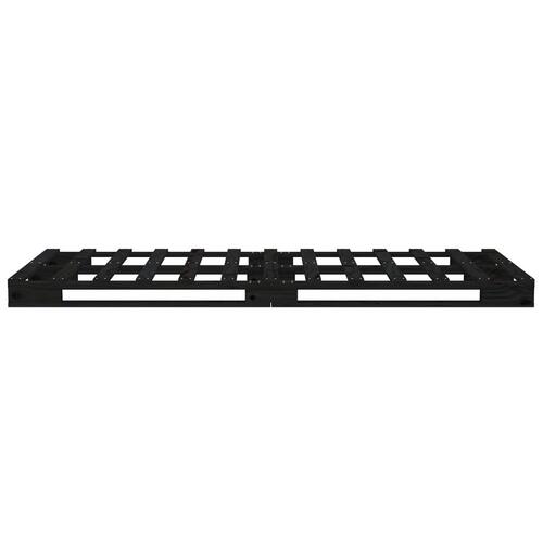 Palleseng 100x200 cm massivt fyrretræ sort