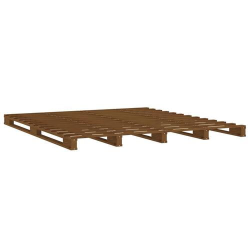Palleseng 120x200 cm massivt fyrretræ gyldenbrun