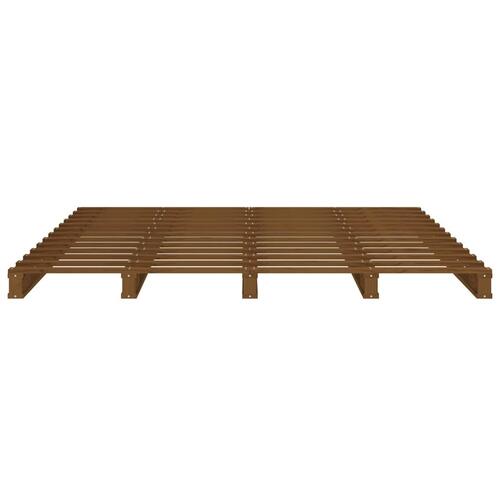 Palleseng 120x200 cm massivt fyrretræ gyldenbrun