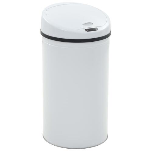 Skraldespand med sensor 42 l hvid