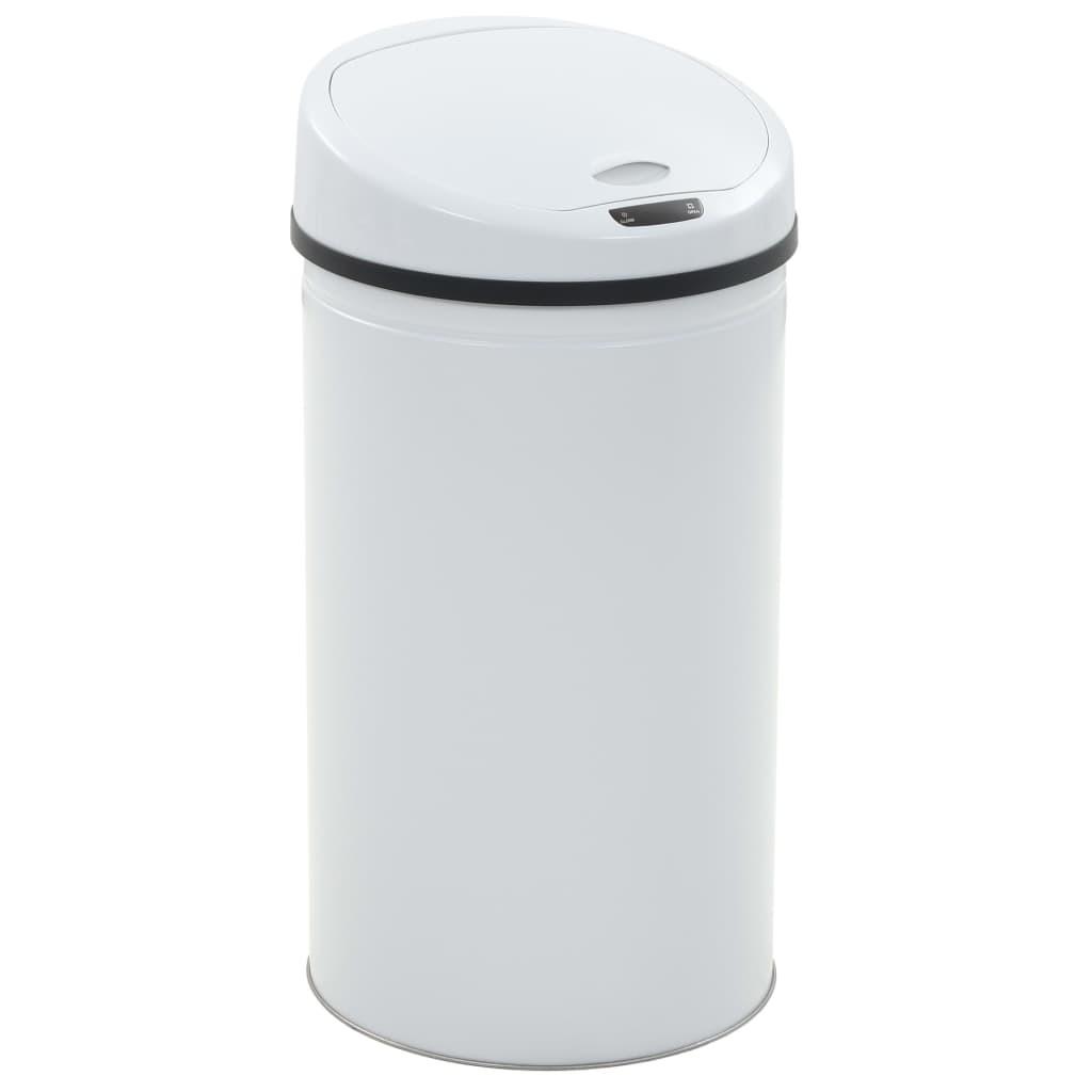 Skraldespand med sensor 42 l hvid