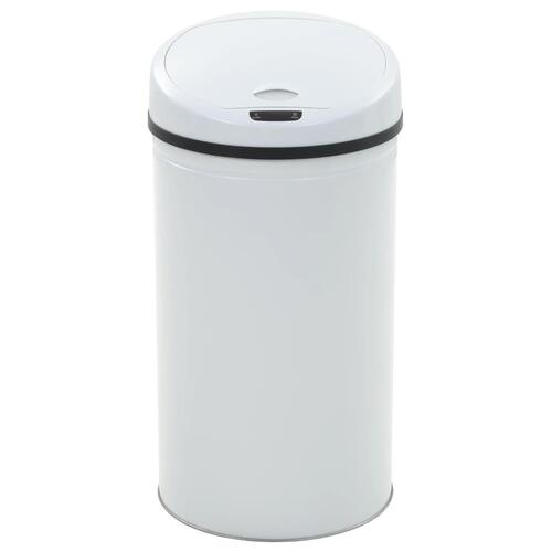 Skraldespand med sensor 42 l hvid