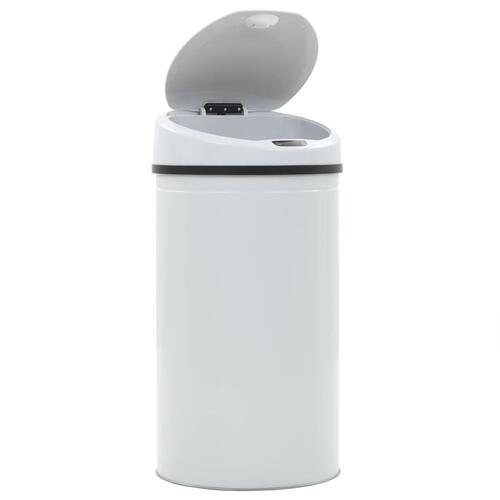 Skraldespand med sensor 42 l hvid