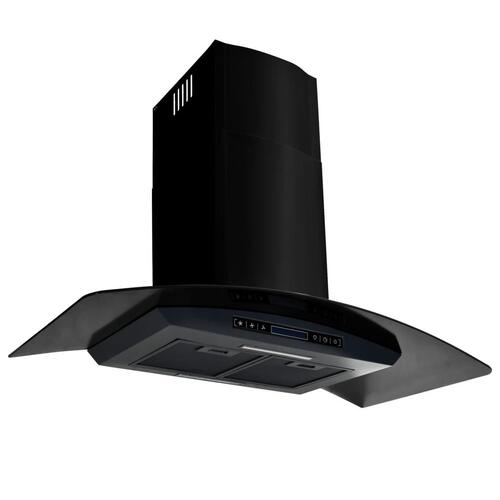 Vægmonteret emhætte rustfrit stål 756 m³/t. 90 cm sort