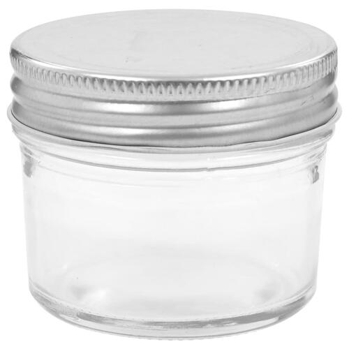 Syltetøjsglas 24 stk. med sølvfarvet låg 110 ml