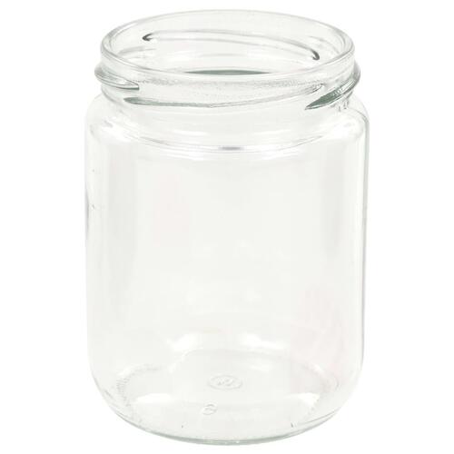 Syltetøjsglas 96 stk. med hvide og røde låg 230 ml