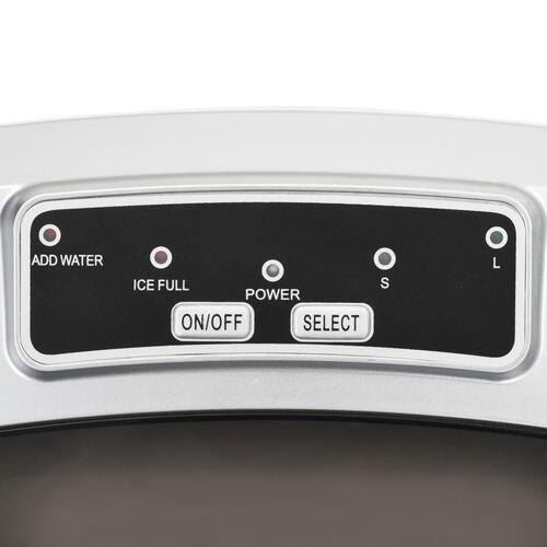Isterningemaskine 2,4 l 15 kg/24 t. sølvfarvet