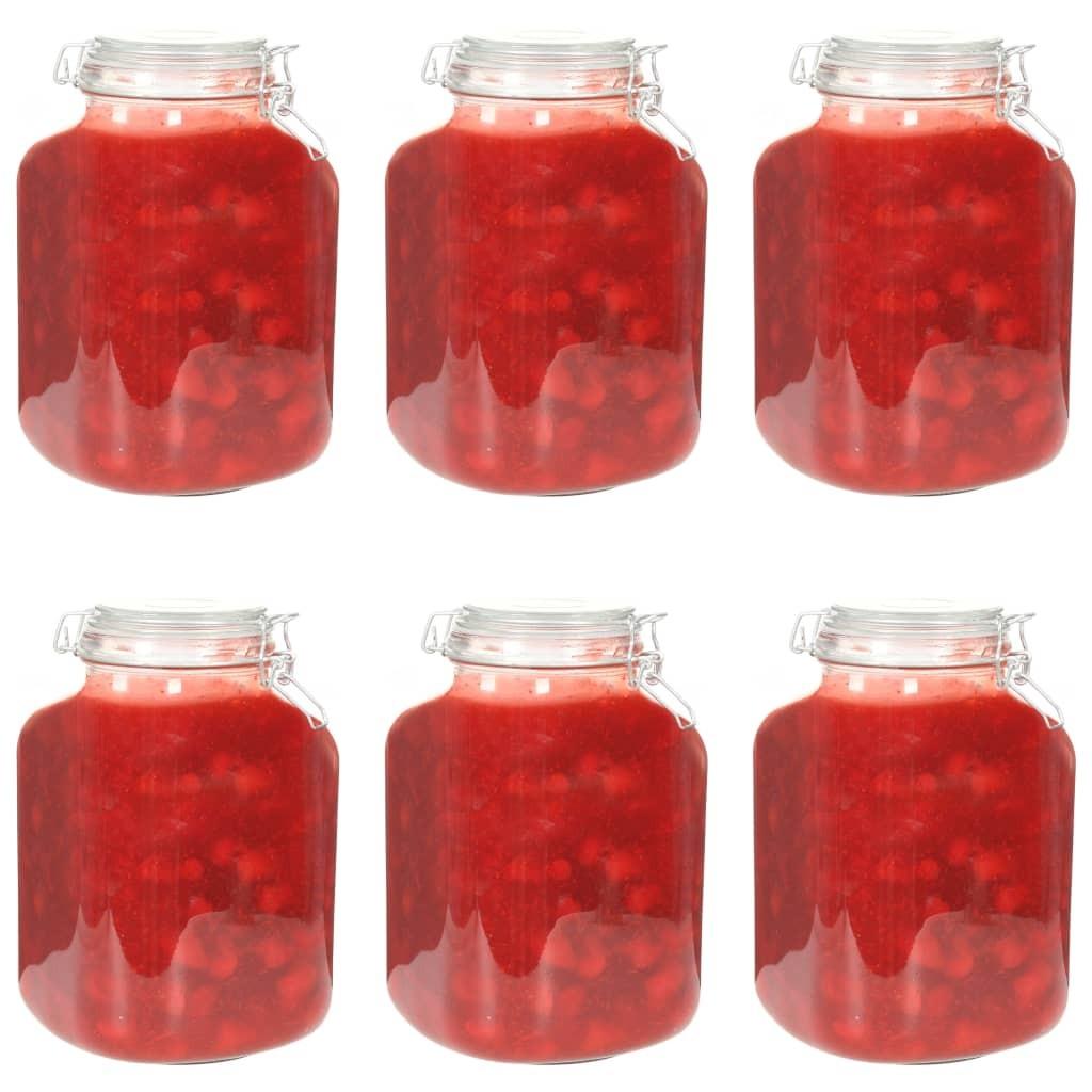 Syltetøjsglas med lås 6 stk. 5 l