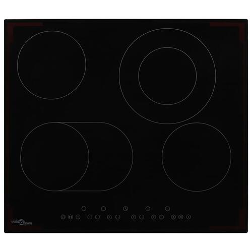 Keramisk kogeplade med 4 varmezoner touch-panel 6600 W