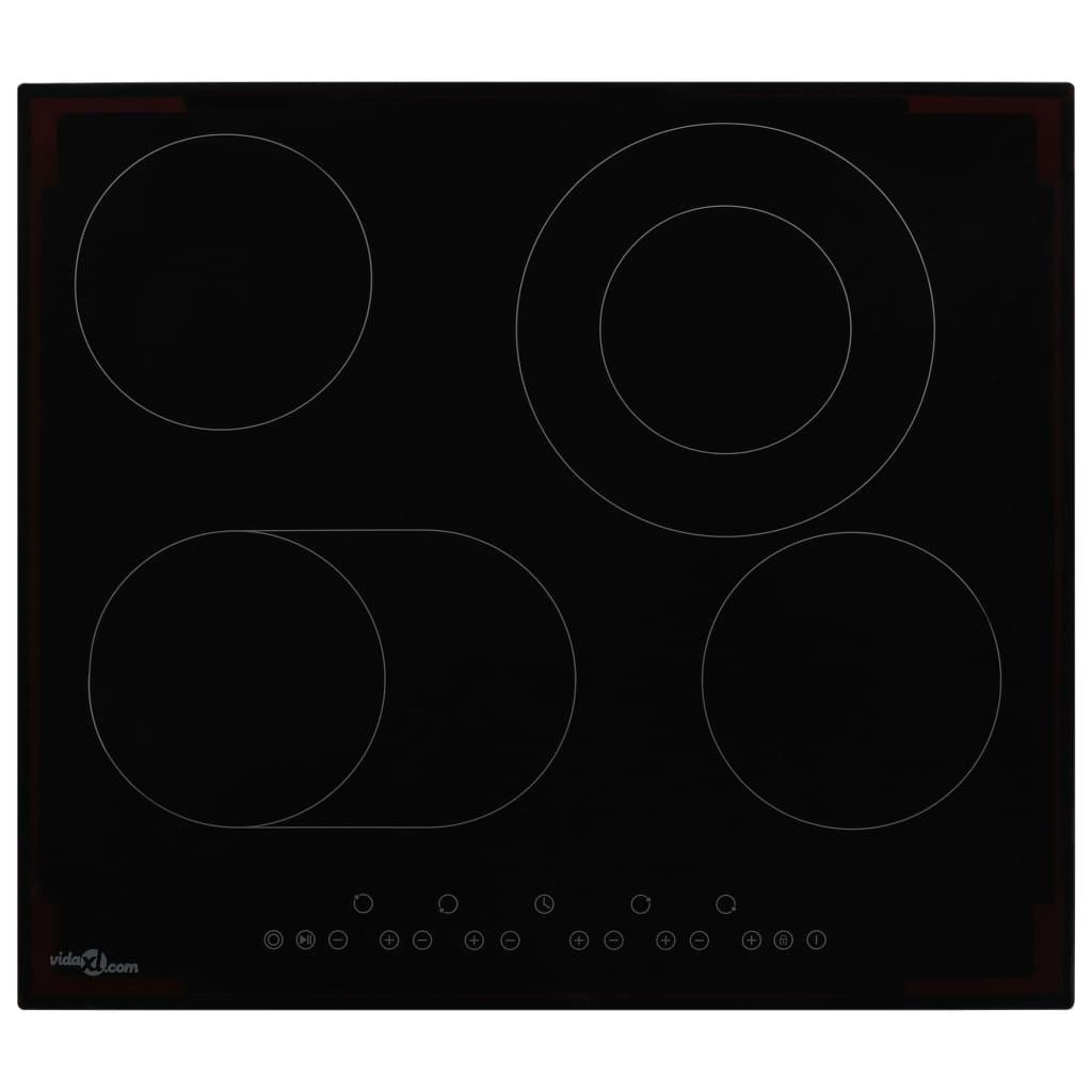 Keramisk kogeplade med 4 varmezoner touch-panel 6600 W