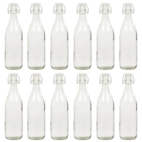 Glasflaske med patentlåg 12 stk. 1 l