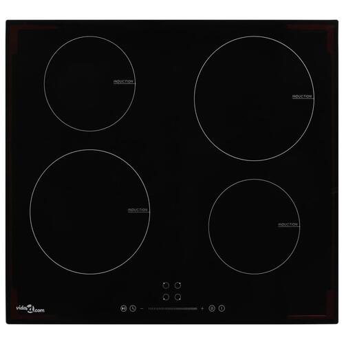 Induktionskogeplade med 4 brændere Touch Control glas 7000 W